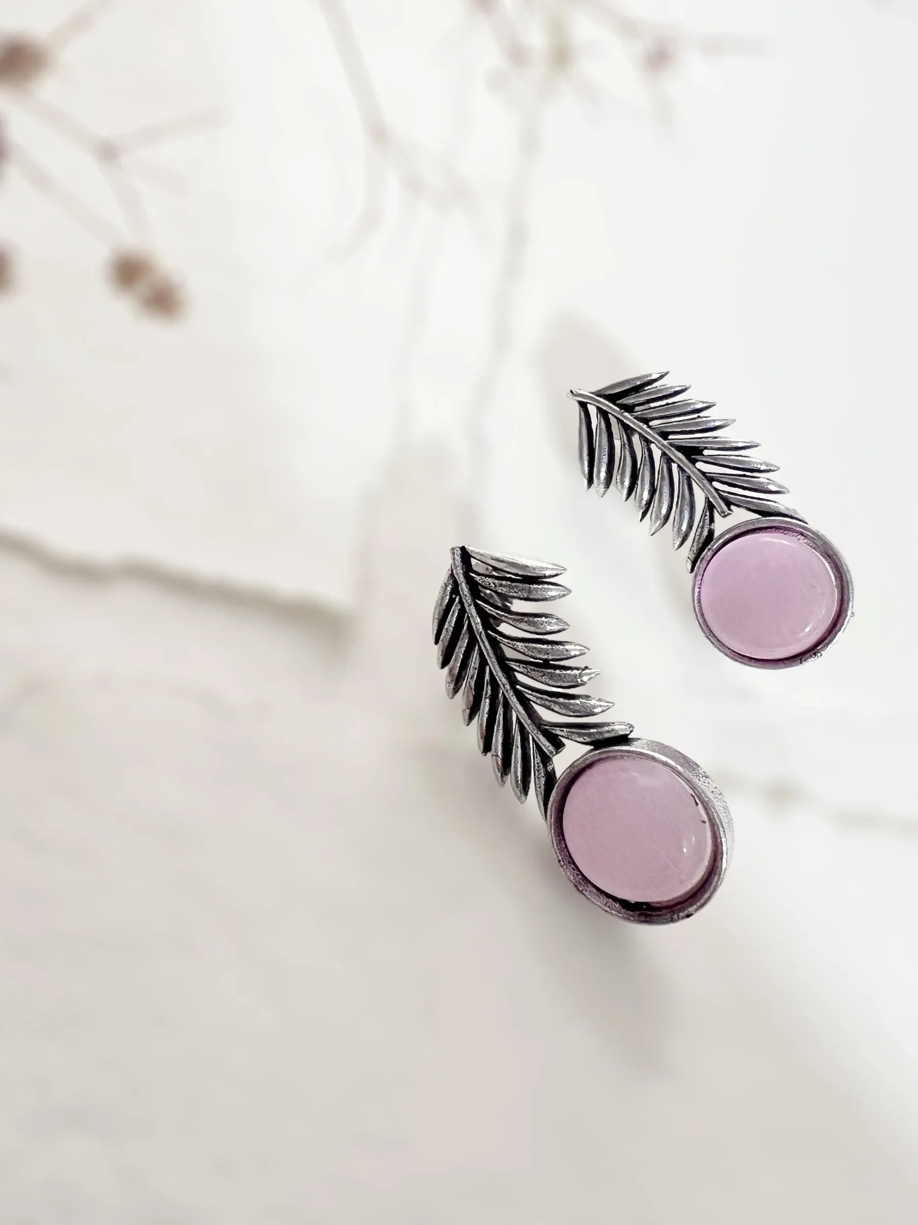 Plam Leaf Studs - Jhaanjhariya