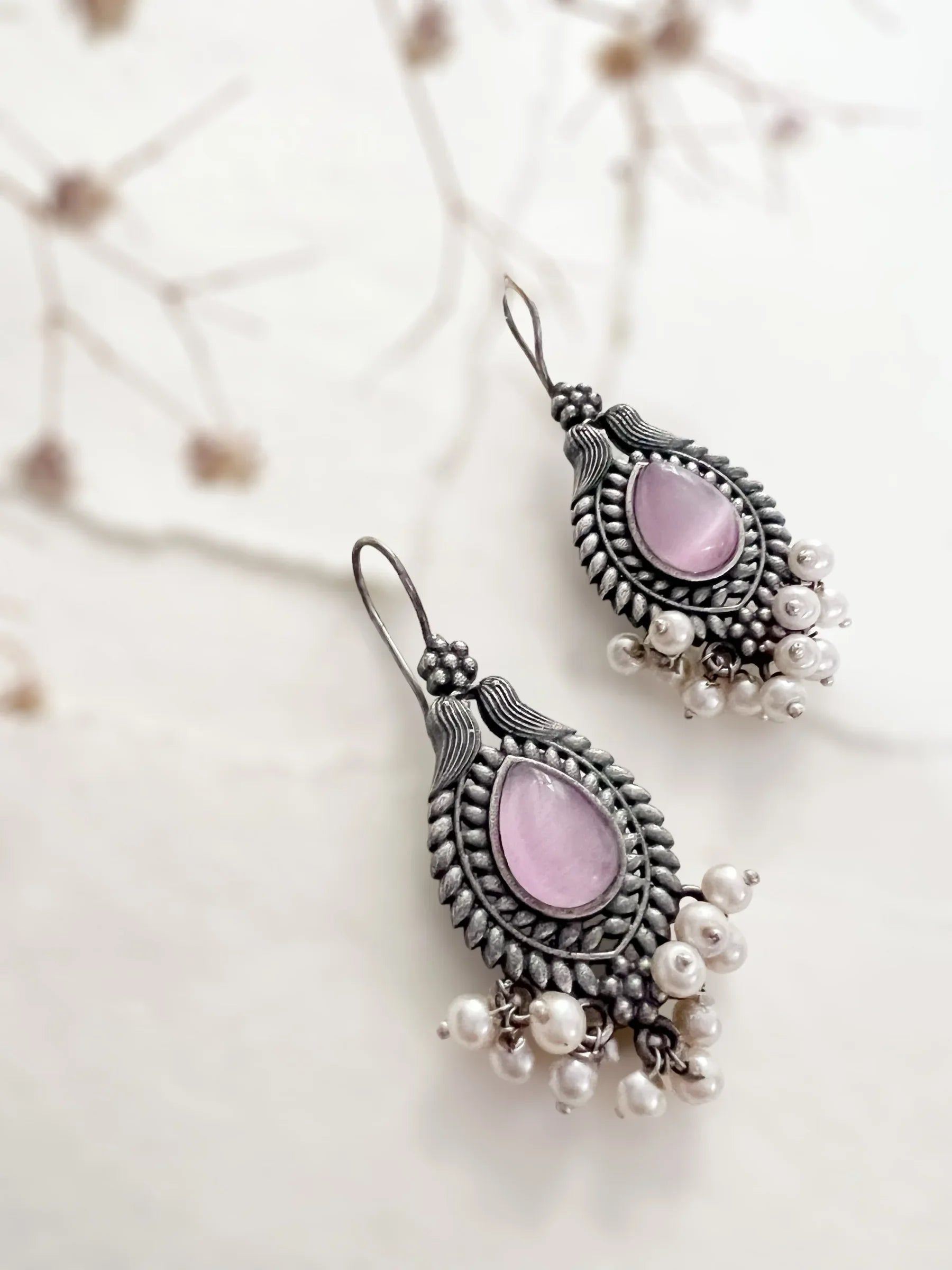 Chidiya Moti Hook Earring - Jhaanjhariya