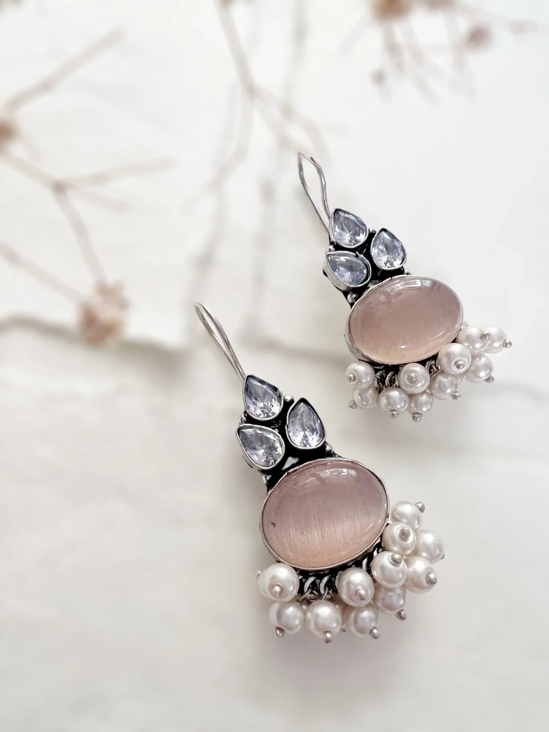 Noa Pearl Hook Earrings - Jhaanjhariya