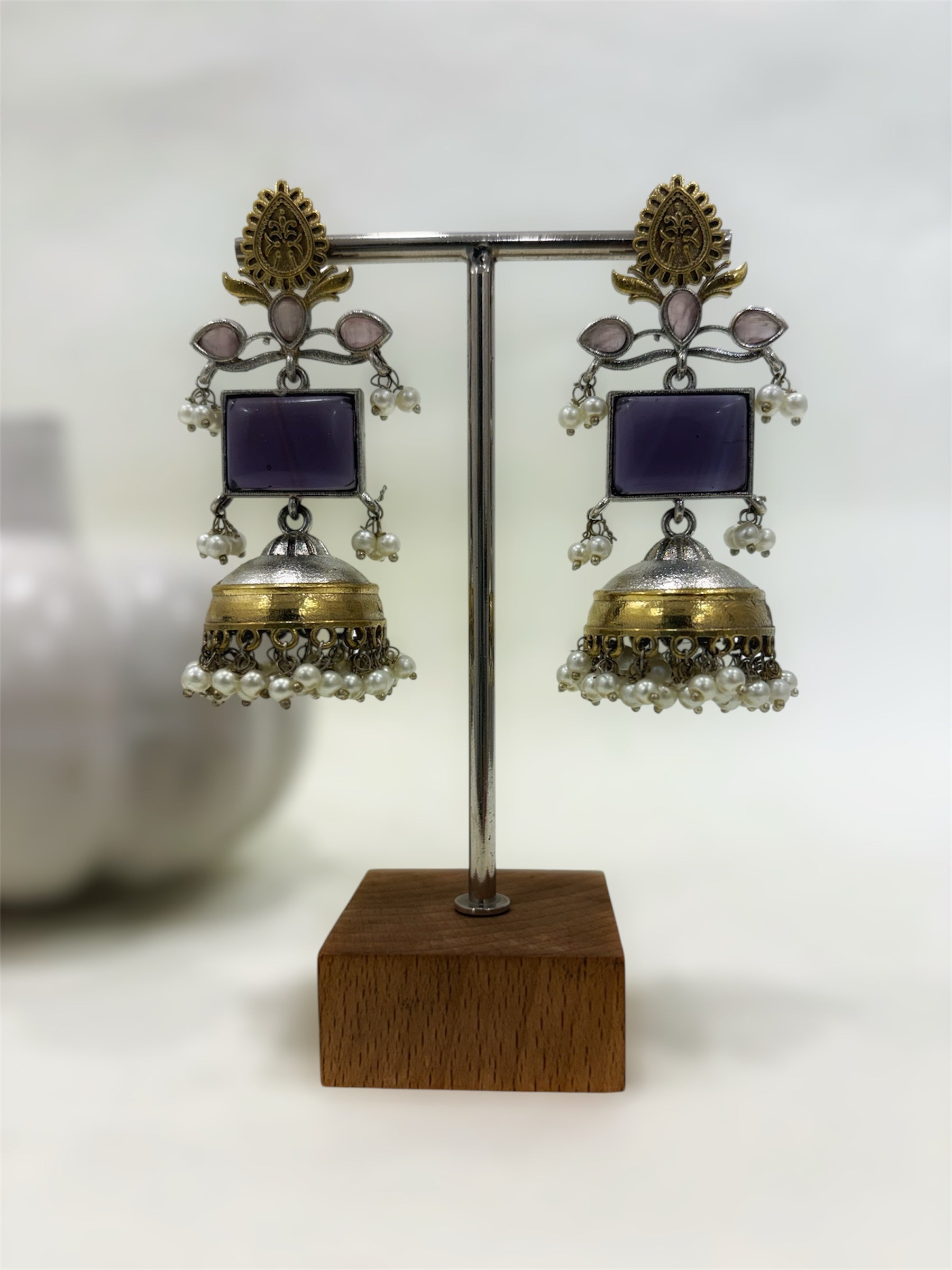 Pearl Duel Tone Jhumka
