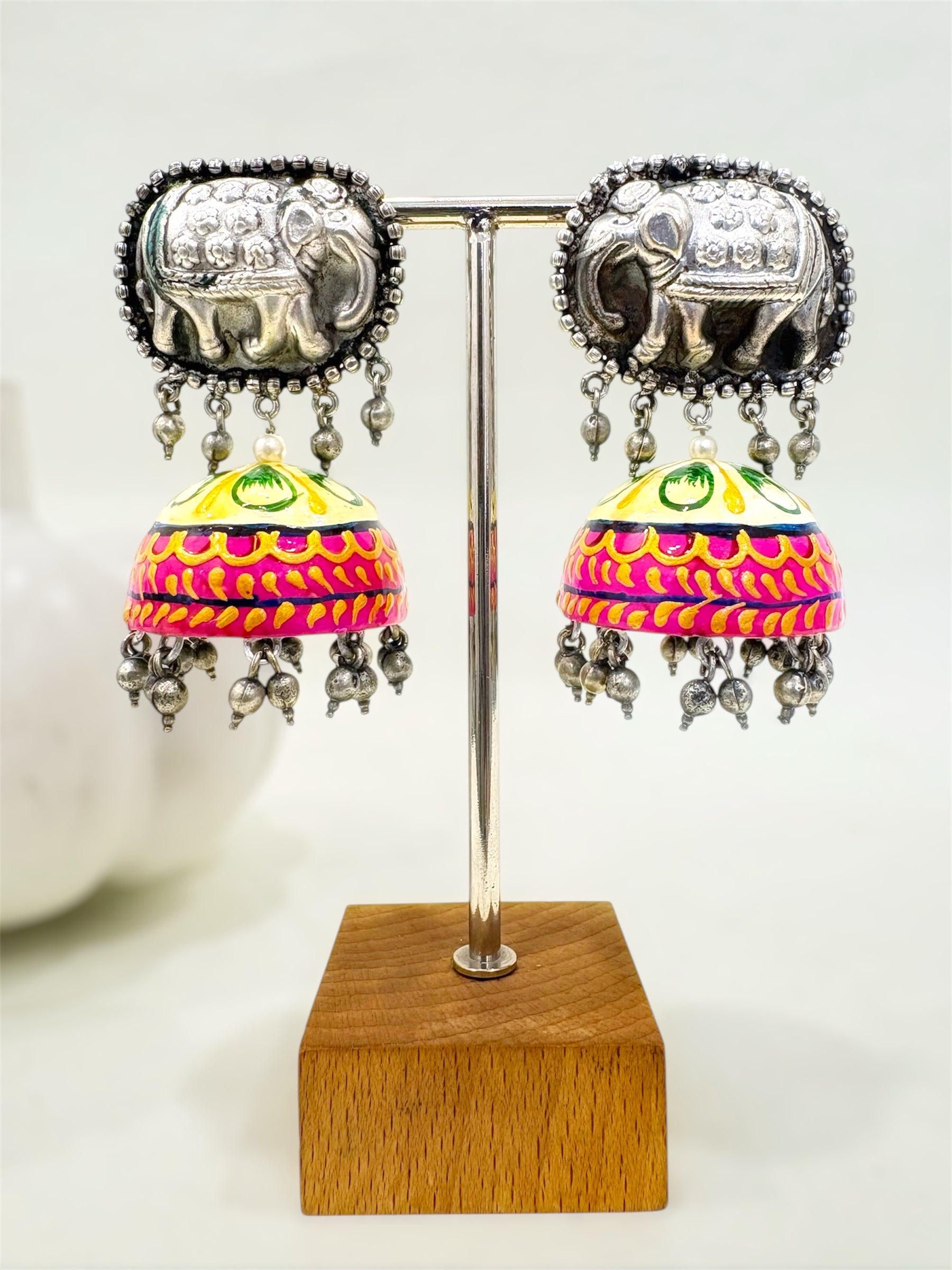 Gaja Meenakari Jhumka