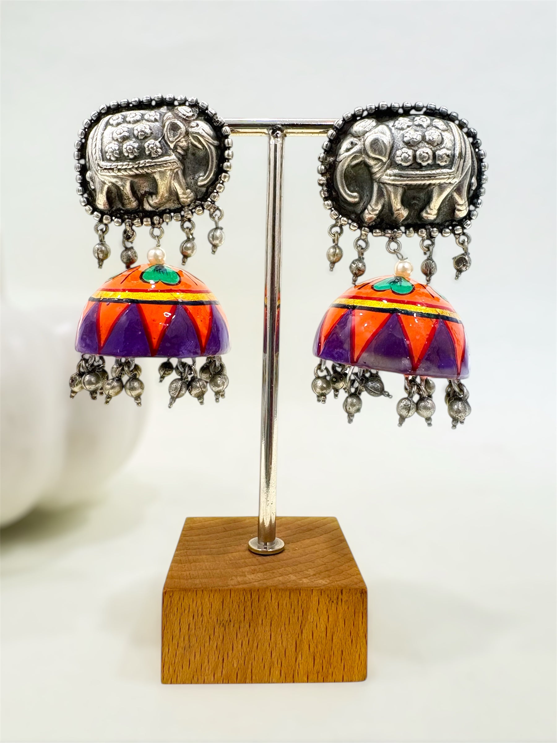 Gaja Meenakari Jhumka