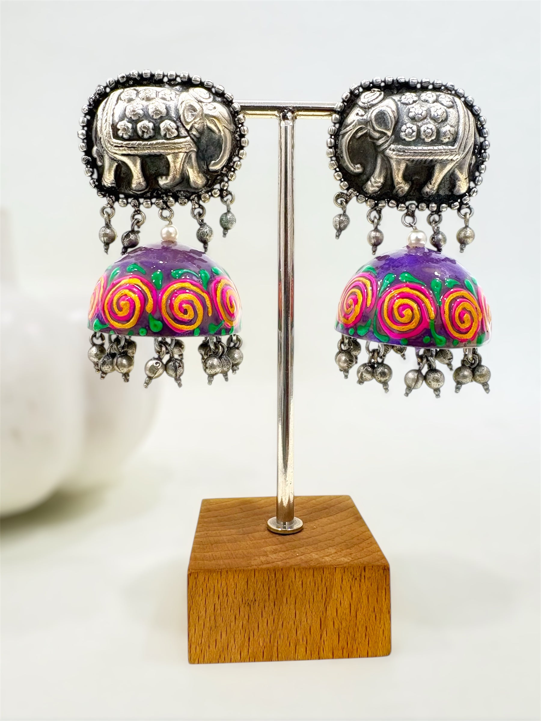 Gaja Meenakari Jhumka