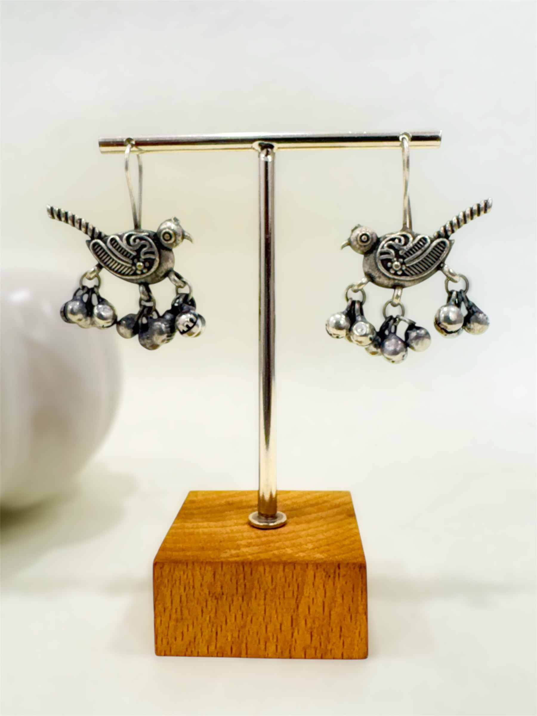 Ghoonghru Chidiya Hook Earrings